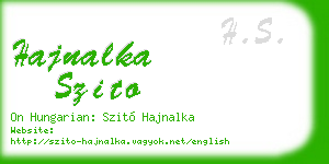 hajnalka szito business card